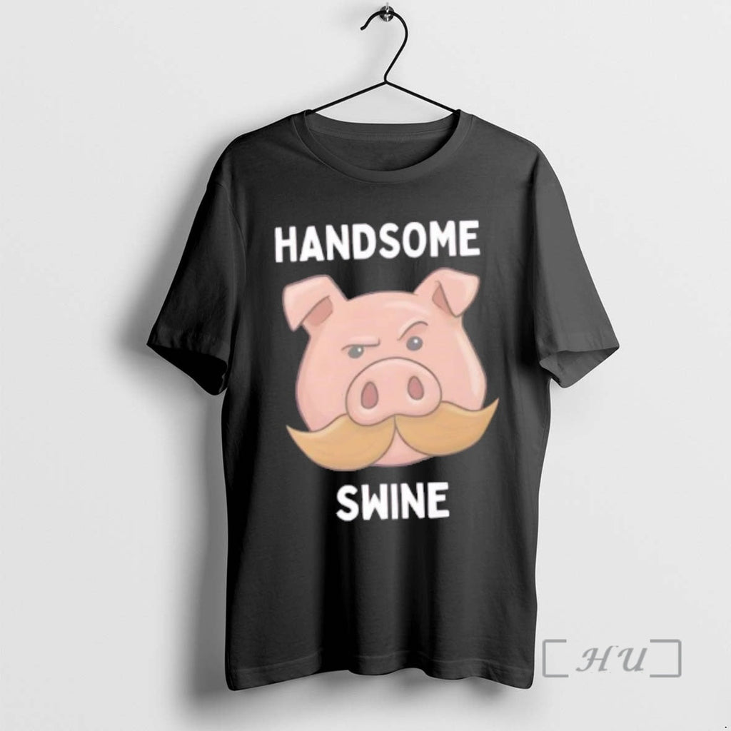 Officials Handsome Swine Pig Mustache - Adult & Kids T-Shirts, Sweatshirts & Hoodies apparel design preview 1