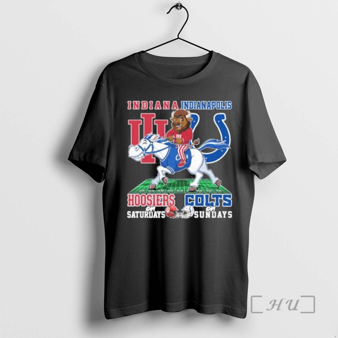 Officials Hoosiers On Saturdays And Colts Sundays - Adult & Kids T-Shirts, Sweatshirts & Hoodies apparel design preview 1