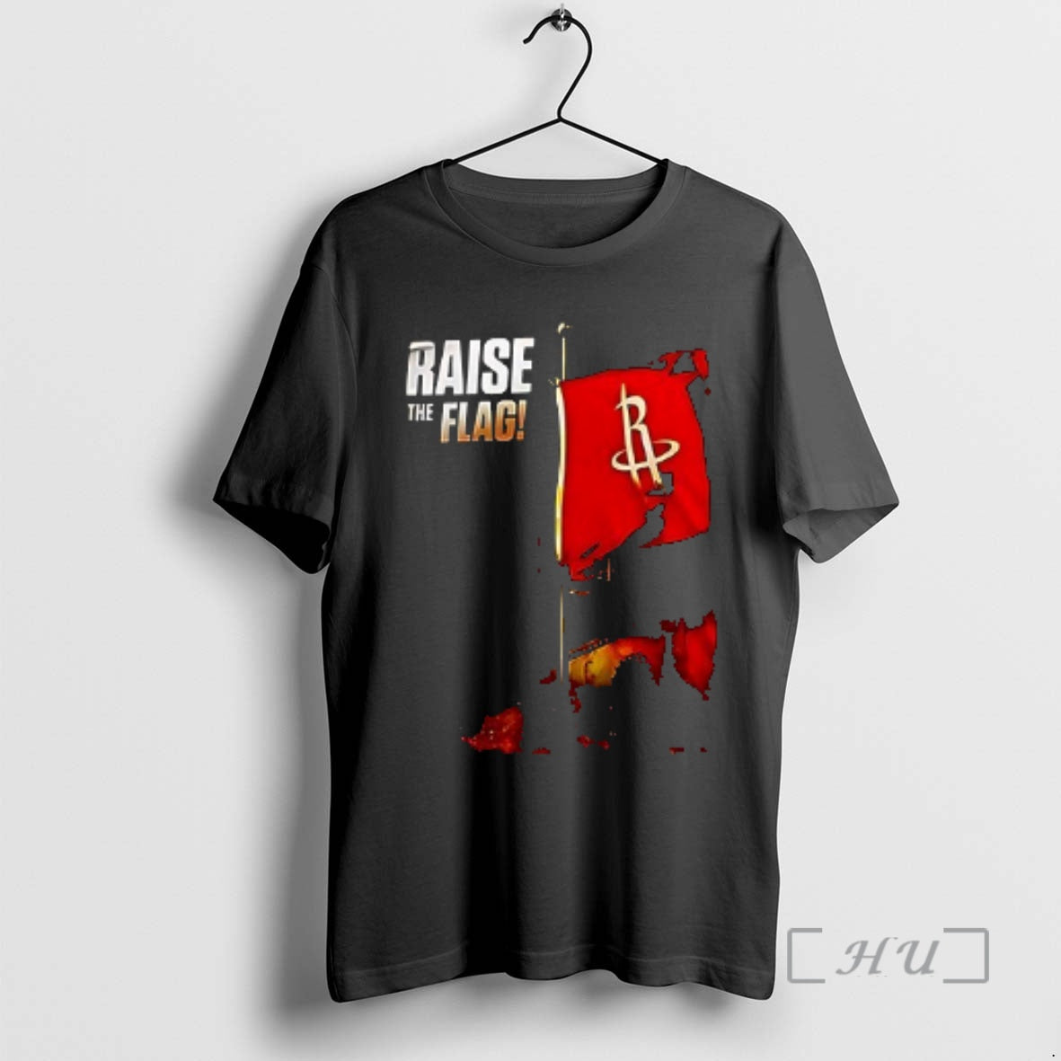Officials Houston Rockets Raise The Flag Logo Double - Adult & Kids T-Shirts, Sweatshirts & Hoodies apparel design preview 1