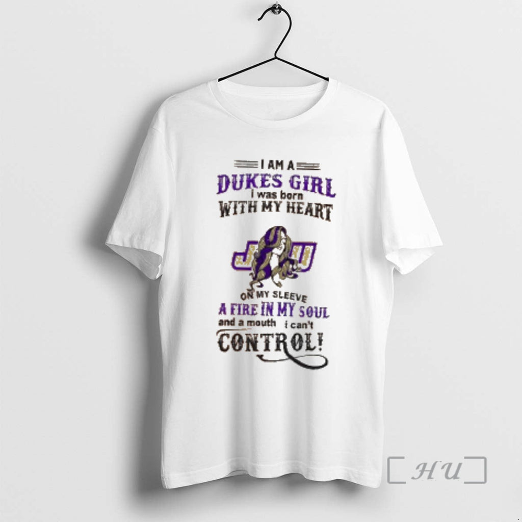 Officials I Am A James Madison Dukes Girl Was Born - Adult & Kids T-Shirts, Sweatshirts & Hoodies apparel design preview 1