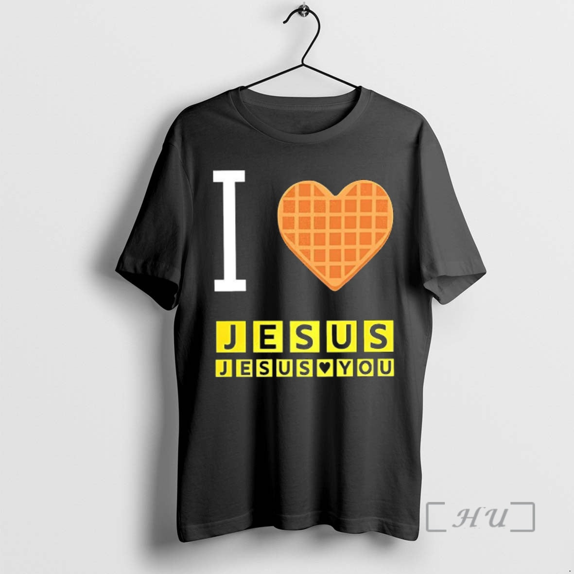 Officials I Love Jesus And Loves You Waffle Heart - Adult & Kids T-Shirts, Sweatshirts & Hoodies apparel design preview 1
