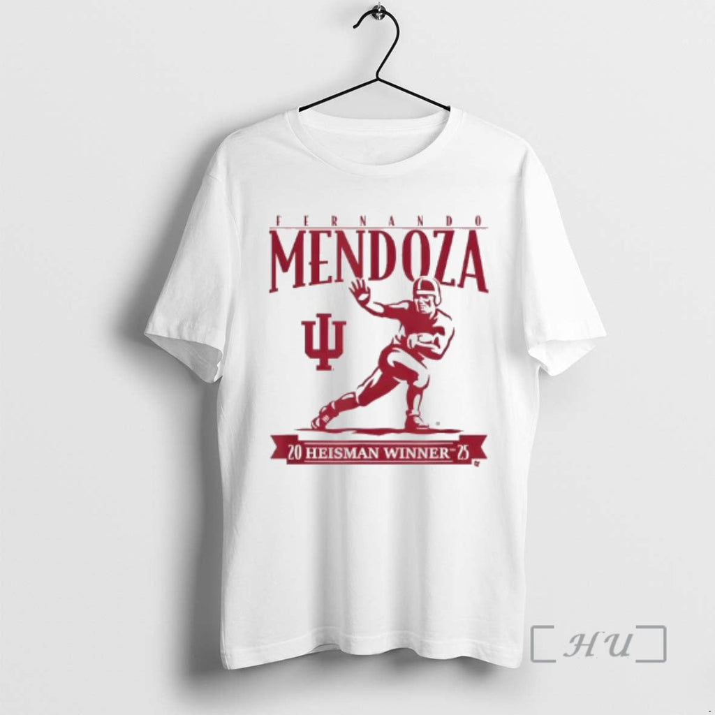 Officials Indiana Football Fernando Mendoza Heisman - Adult & Kids T-Shirts, Sweatshirts & Hoodies apparel design preview 1
