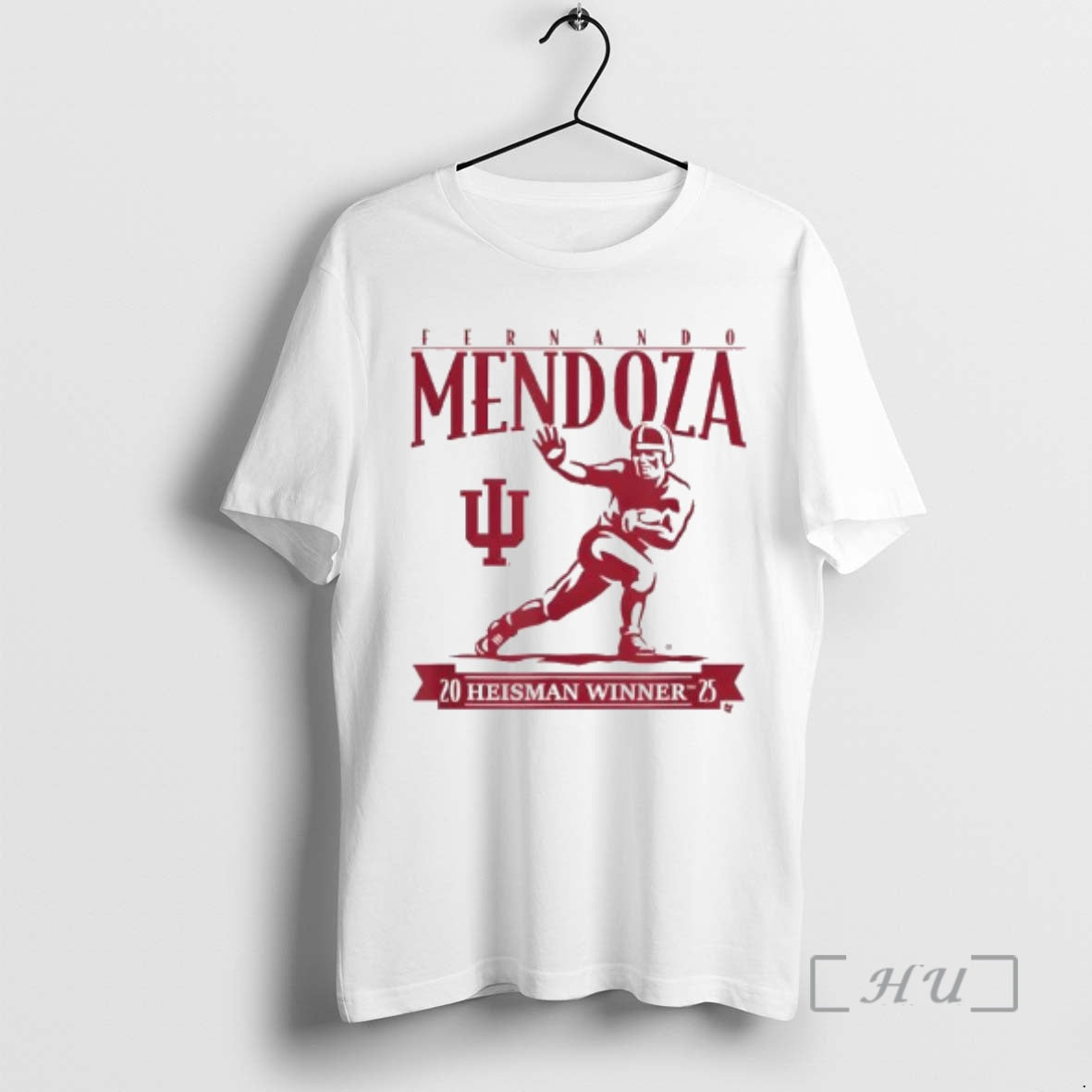 Officials Indiana Football Fernando Mendoza Heisman - Adult & Kids T-Shirts, Sweatshirts & Hoodies apparel design preview 1