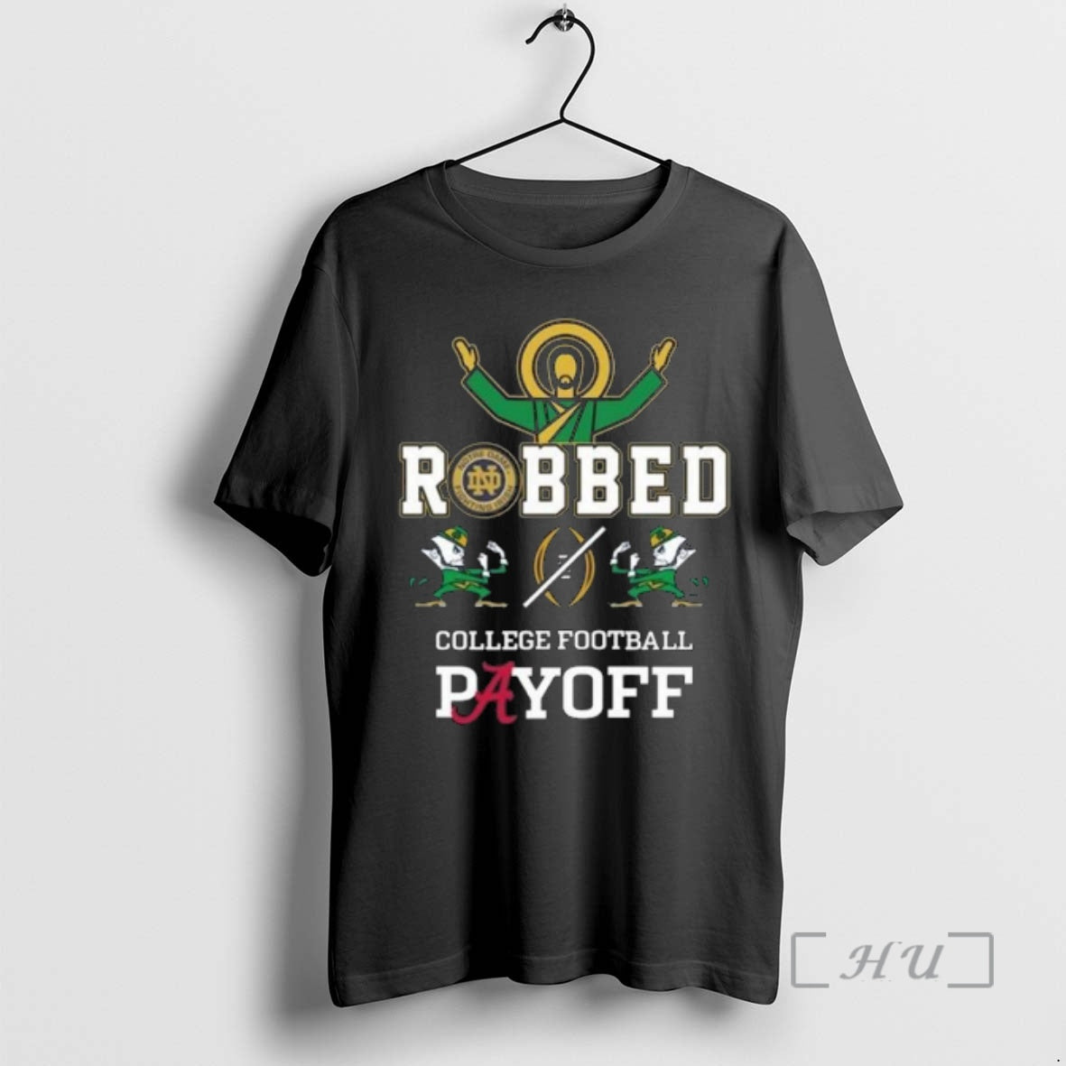 Officials Irish Robbed College Football Payoff2 2025 - Adult & Kids T-Shirts, Sweatshirts & Hoodies apparel design preview 1