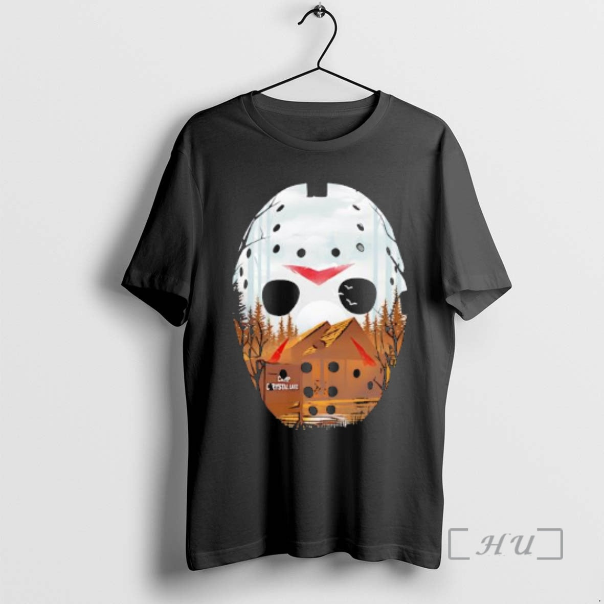 Officials Jason Voorhees Mask Moon Over The Lake - Adult & Kids T-Shirts, Sweatshirts & Hoodies apparel design preview 1