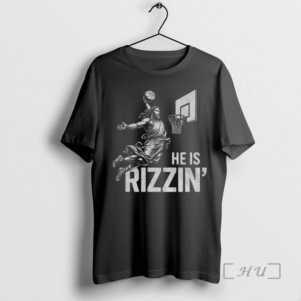 Officials Jesus Basketball He Is Rizzin Vintage - Adult & Kids T-Shirts, Sweatshirts & Hoodies apparel design preview 1