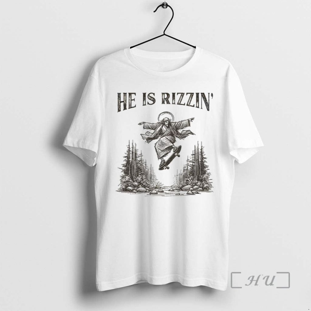 Officials Jesus Skateboarding He Is Rizzin Vintage - Adult & Kids T-Shirts, Sweatshirts & Hoodies apparel design preview 1