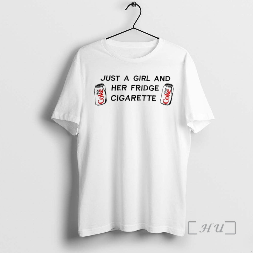 Officials Just A Girl And Her Fridge Cigarette Diet - Adult & Kids T-Shirts, Sweatshirts & Hoodies apparel design preview 1