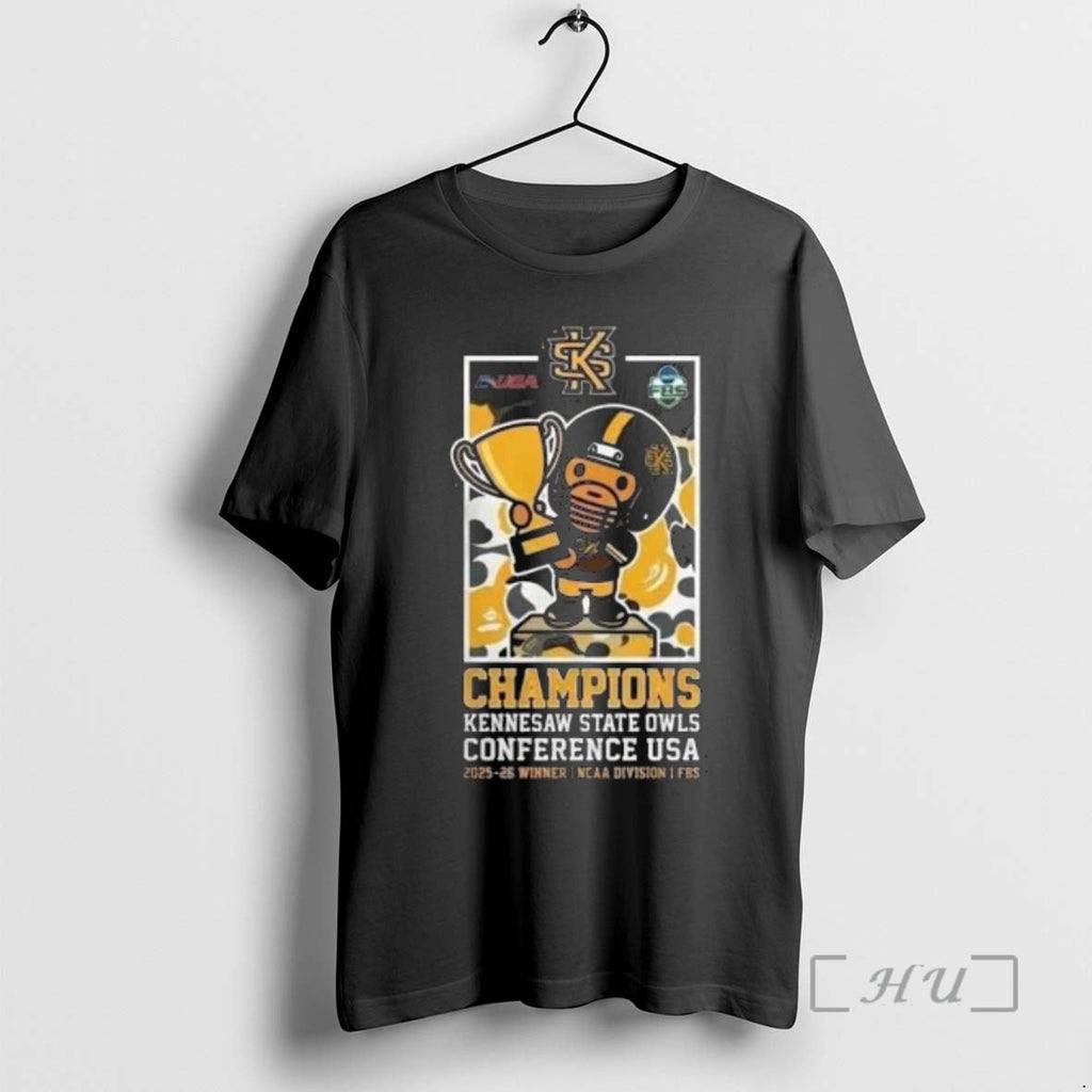 Officials Kennesaw State Owls Conference Usa - Adult & Kids T-Shirts, Sweatshirts & Hoodies apparel design preview 1