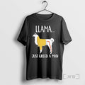 Officials Llama Just Killed A Man Funny - Adult & Kids T-Shirts, Sweatshirts & Hoodies apparel design preview 1
