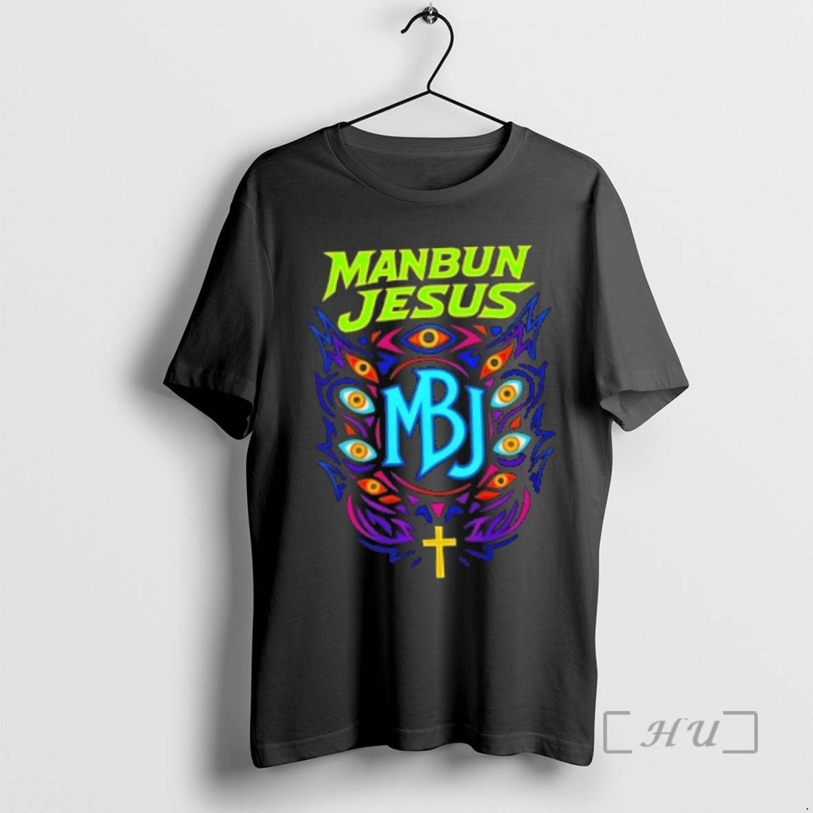 Officials Manbun Jesus Third Eye - Adult & Kids T-Shirts, Sweatshirts & Hoodies apparel design preview 1