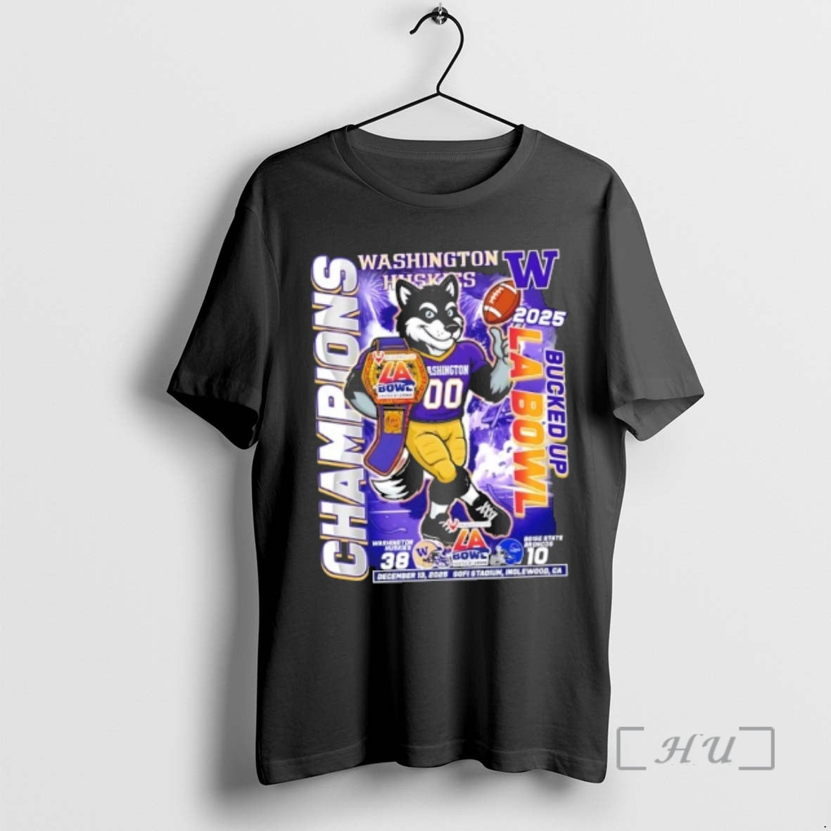 Officials Mascot Washington Huskies 2025 Bucked Up La - Adult & Kids T-Shirts, Sweatshirts & Hoodies apparel design preview 1