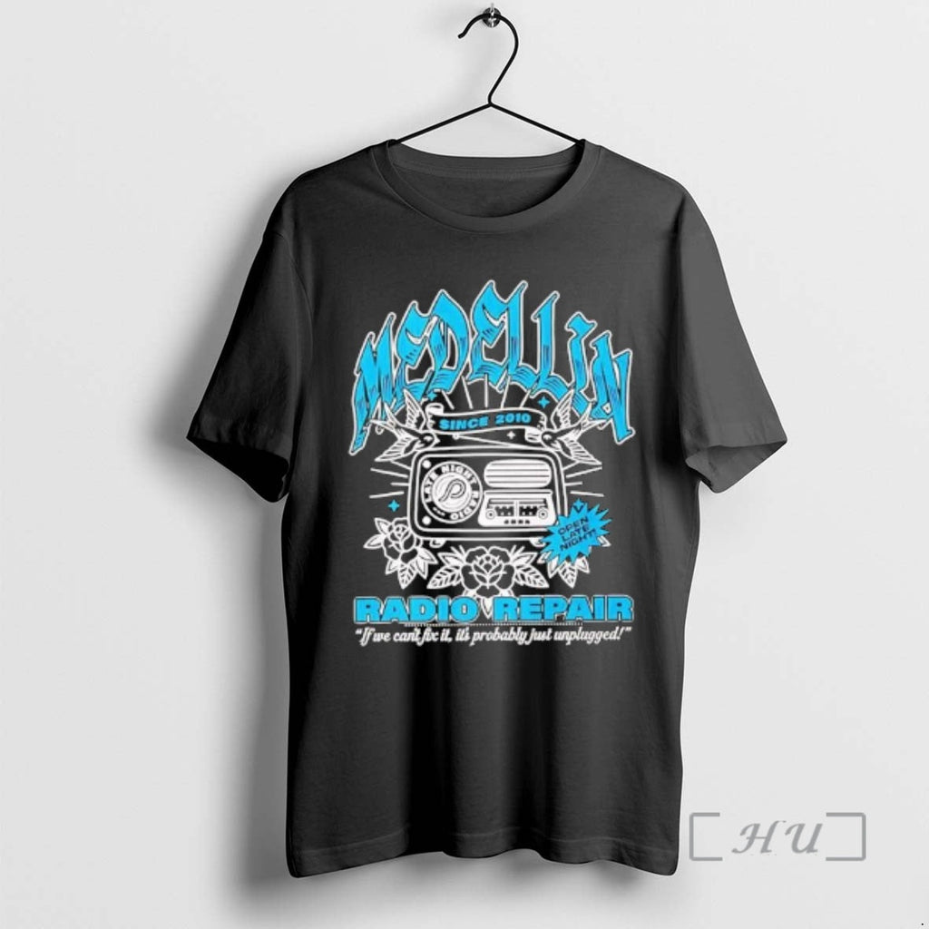Officials Medellin Radio Repair Late Night Since 2010 - Adult & Kids T-Shirts, Sweatshirts & Hoodies apparel design preview 1