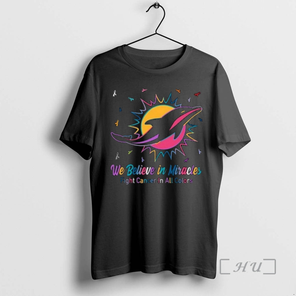 Officials Miami Dolphins We Believe In Miracles Fight - Adult & Kids T-Shirts, Sweatshirts & Hoodies apparel design preview 1