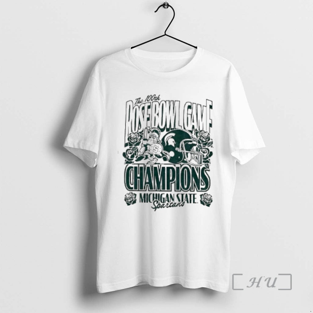 Officials Michigan State Spartans 2014 Rose Bowl - Adult & Kids T-Shirts, Sweatshirts & Hoodies apparel design preview 1