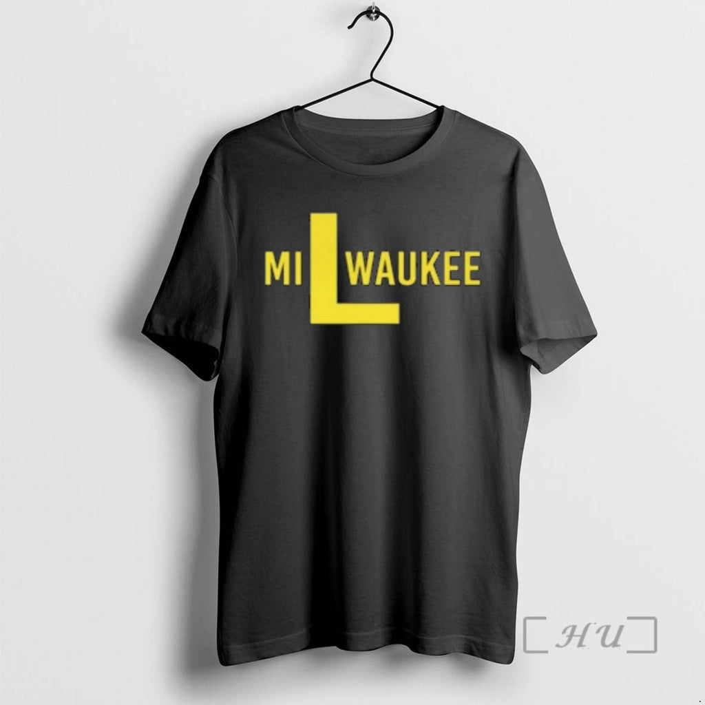 Officials Milwaukee Fly The L Circle Black - Adult & Kids T-Shirts, Sweatshirts & Hoodies apparel design preview 1