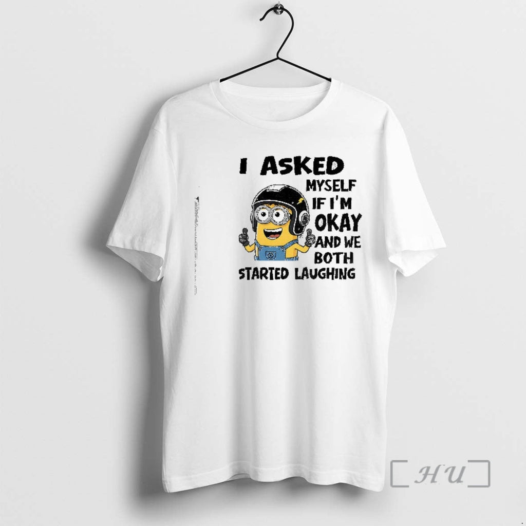 Officials Minion I Asked Myself Im Okay And We Both - Adult & Kids T-Shirts, Sweatshirts & Hoodies apparel design preview 1