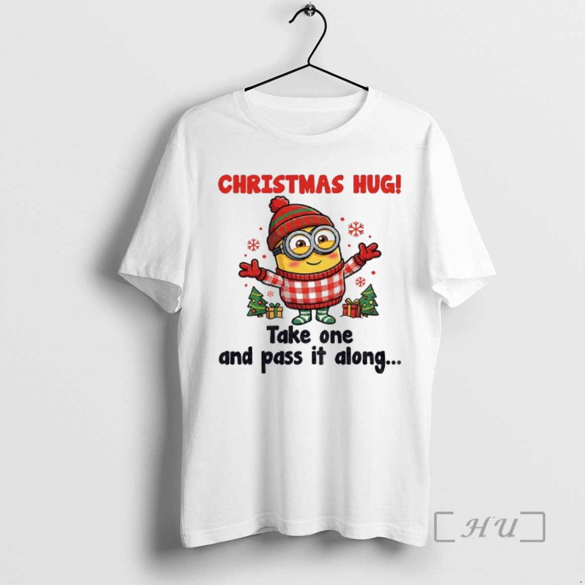Officials Minion Santa Christmas Hug Take One And - Adult & Kids T-Shirts, Sweatshirts & Hoodies apparel design preview 1