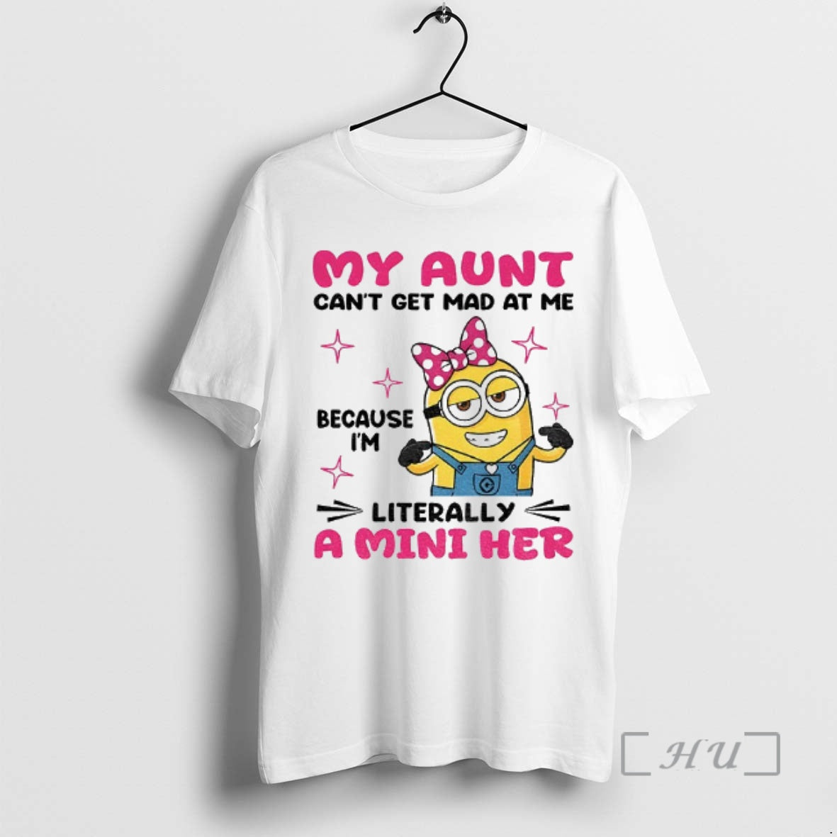 Officials Minion My Aunt Cant Get Mad At Me Because - Adult & Kids T-Shirts, Sweatshirts & Hoodies apparel design preview 1