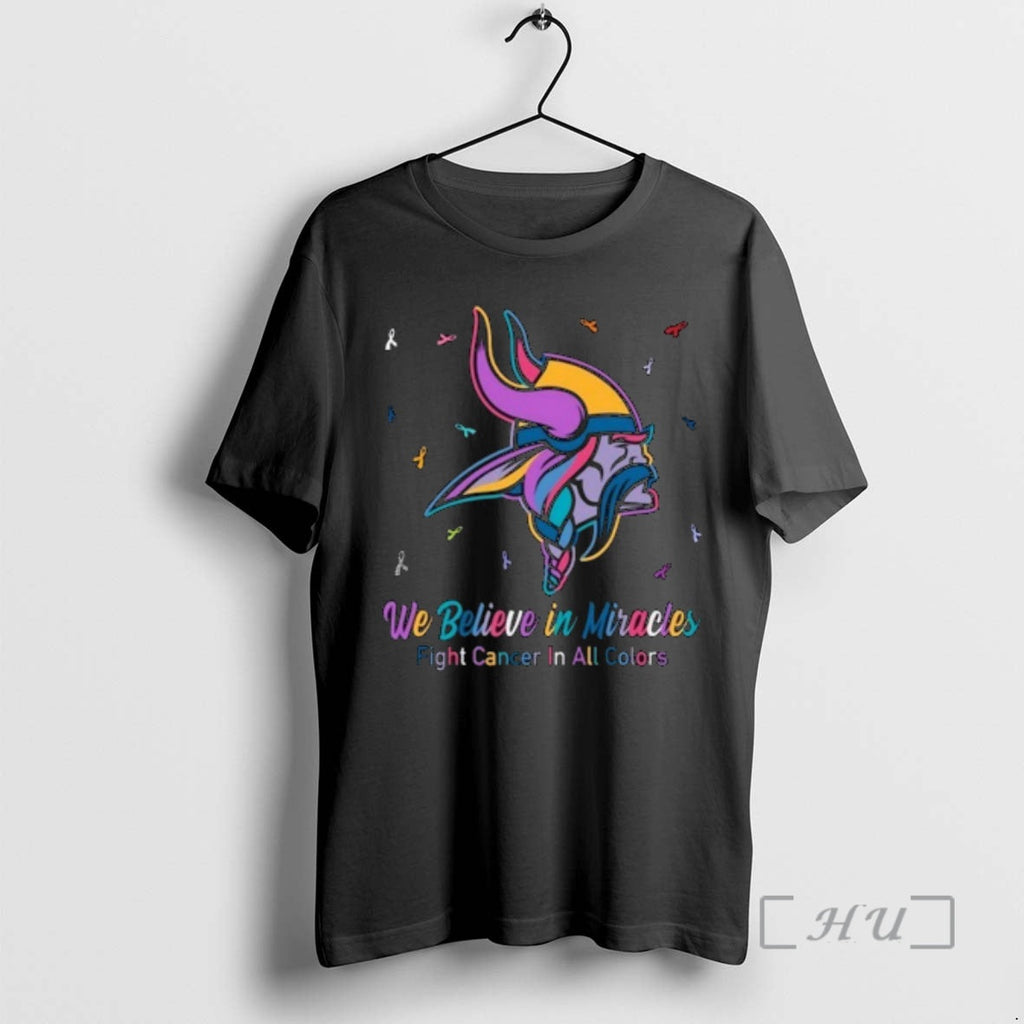 Officials Minnesota Vikings We Believe In Miracles - Adult & Kids T-Shirts, Sweatshirts & Hoodies apparel design preview 1