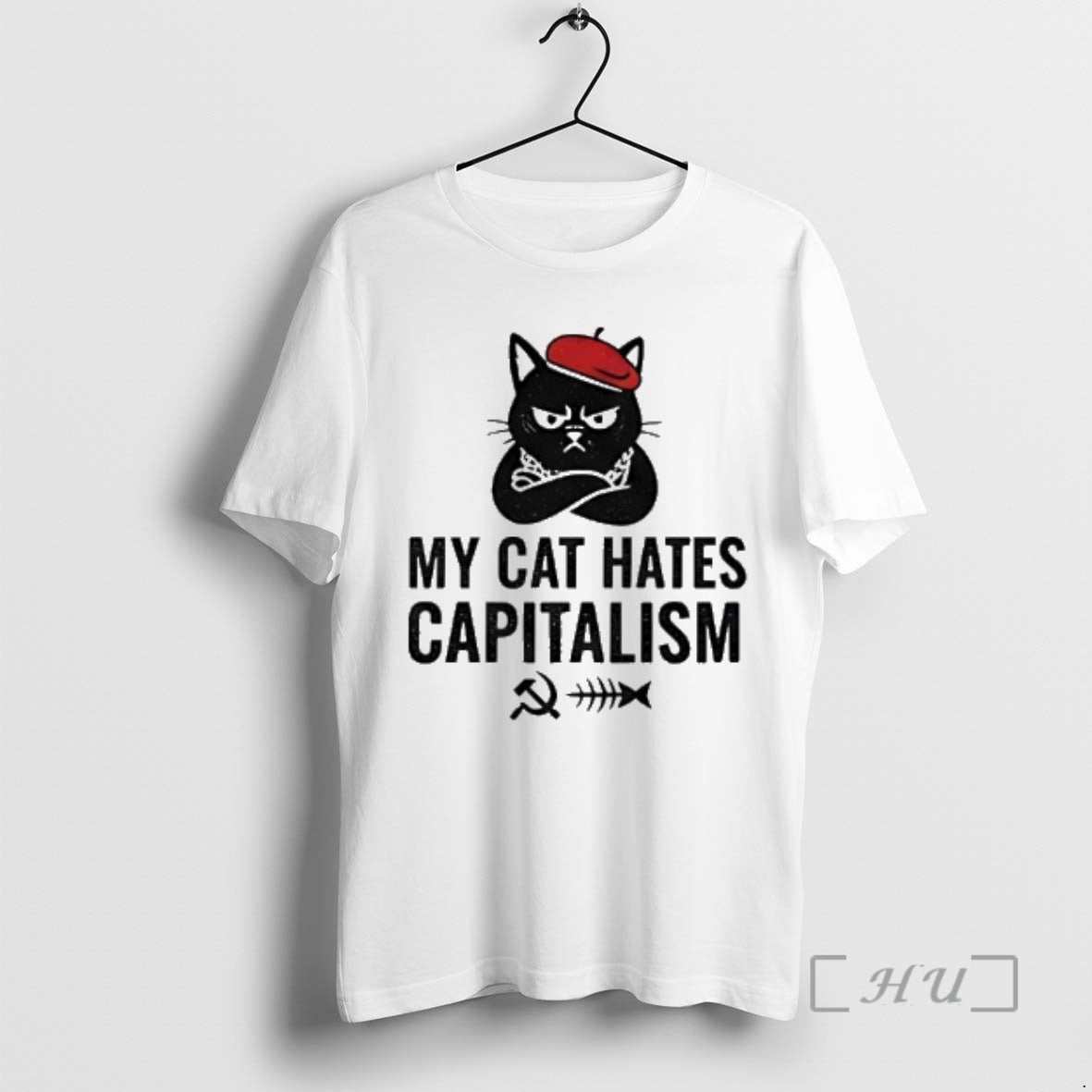 Officials My Cat Hates Capitalism - Adult & Kids T-Shirts, Sweatshirts & Hoodies apparel design preview 1