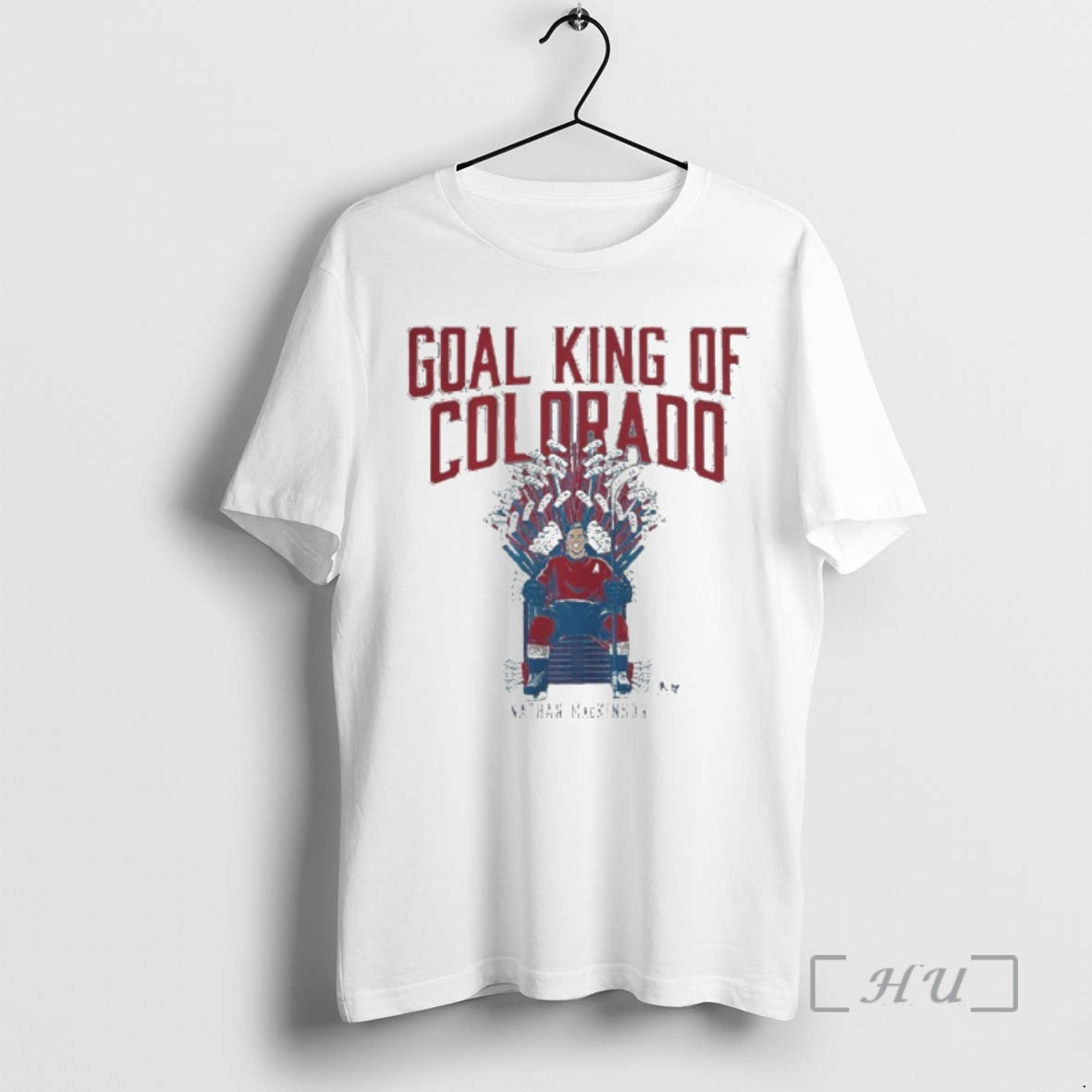 Officials Nathan Mackinnon Goal King Of Colorado - Adult & Kids T-Shirts, Sweatshirts & Hoodies apparel design preview 1