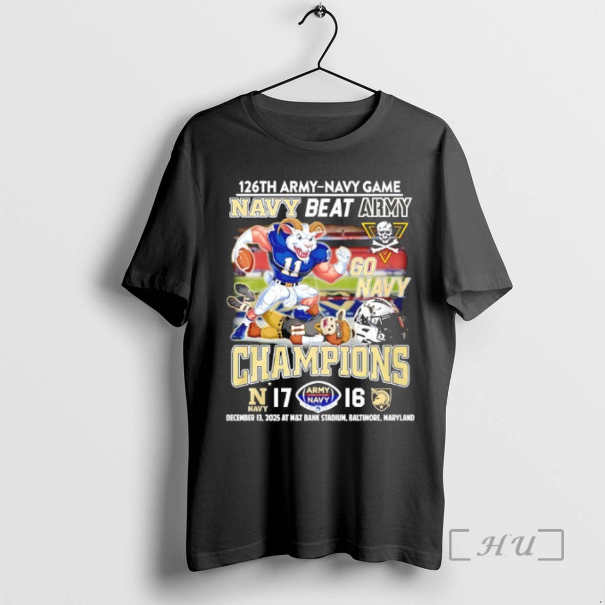 Officials Navy Midshipmen 126th Army Game Champions - Adult & Kids T-Shirts, Sweatshirts & Hoodies apparel design preview 1
