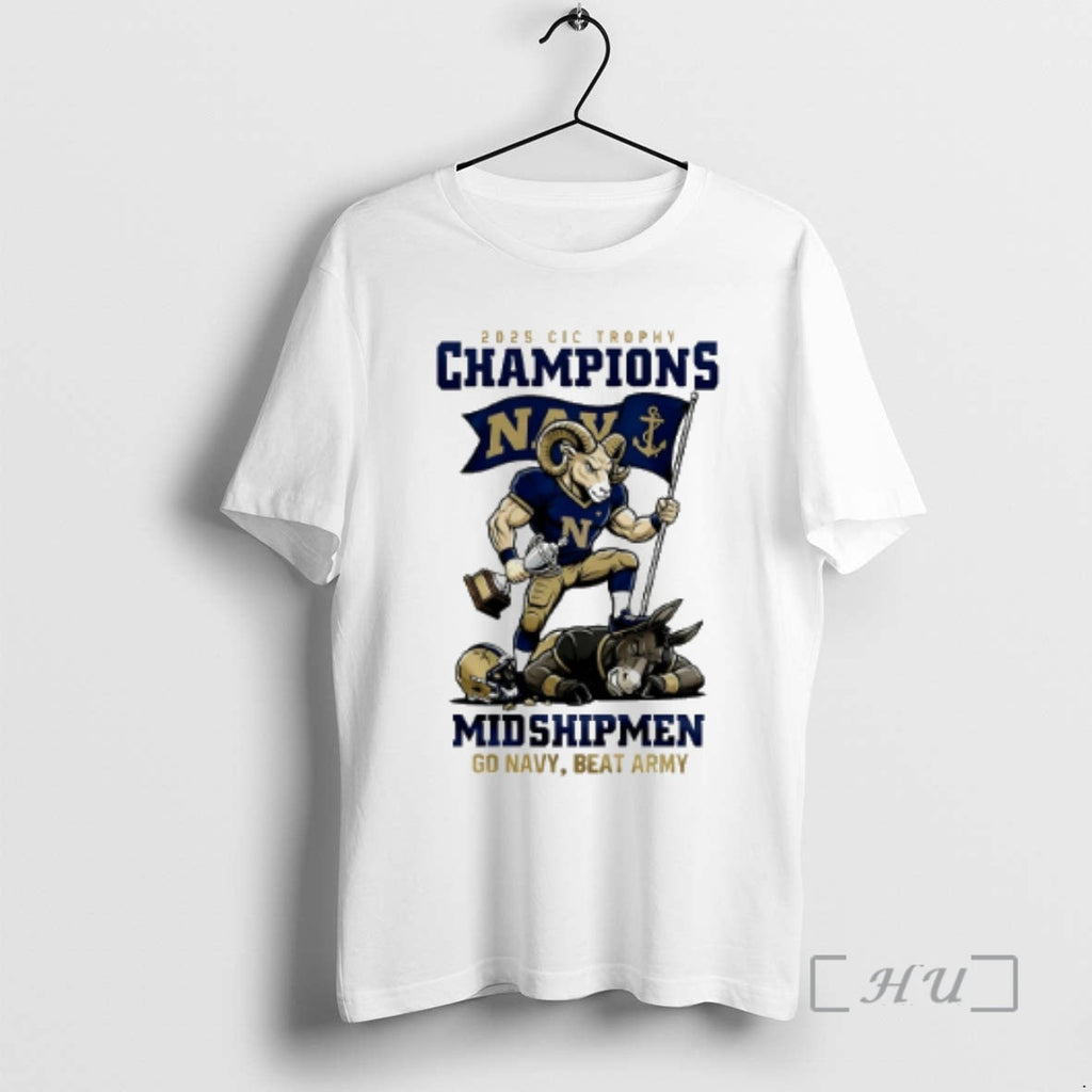 Officials Navy Midshipmen 2025 Cic Trophy Champions - Adult & Kids T-Shirts, Sweatshirts & Hoodies apparel design preview 1