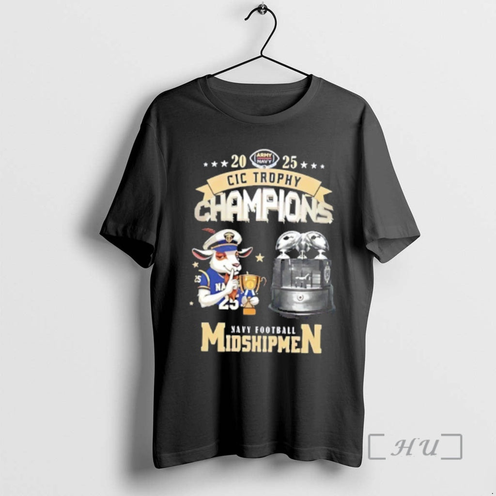 Officials Navy Midshipmen 2025 Cic Trophy Champions - Adult & Kids T-Shirts, Sweatshirts & Hoodies apparel design preview 1
