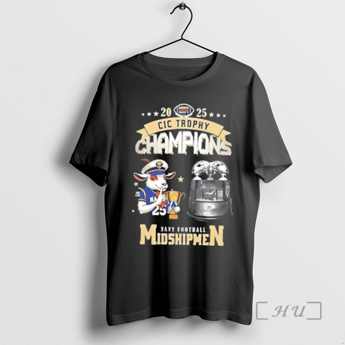 Officials Navy Midshipmen 2025 Cic Trophy Champions - Adult & Kids T-Shirts, Sweatshirts & Hoodies apparel design preview 1