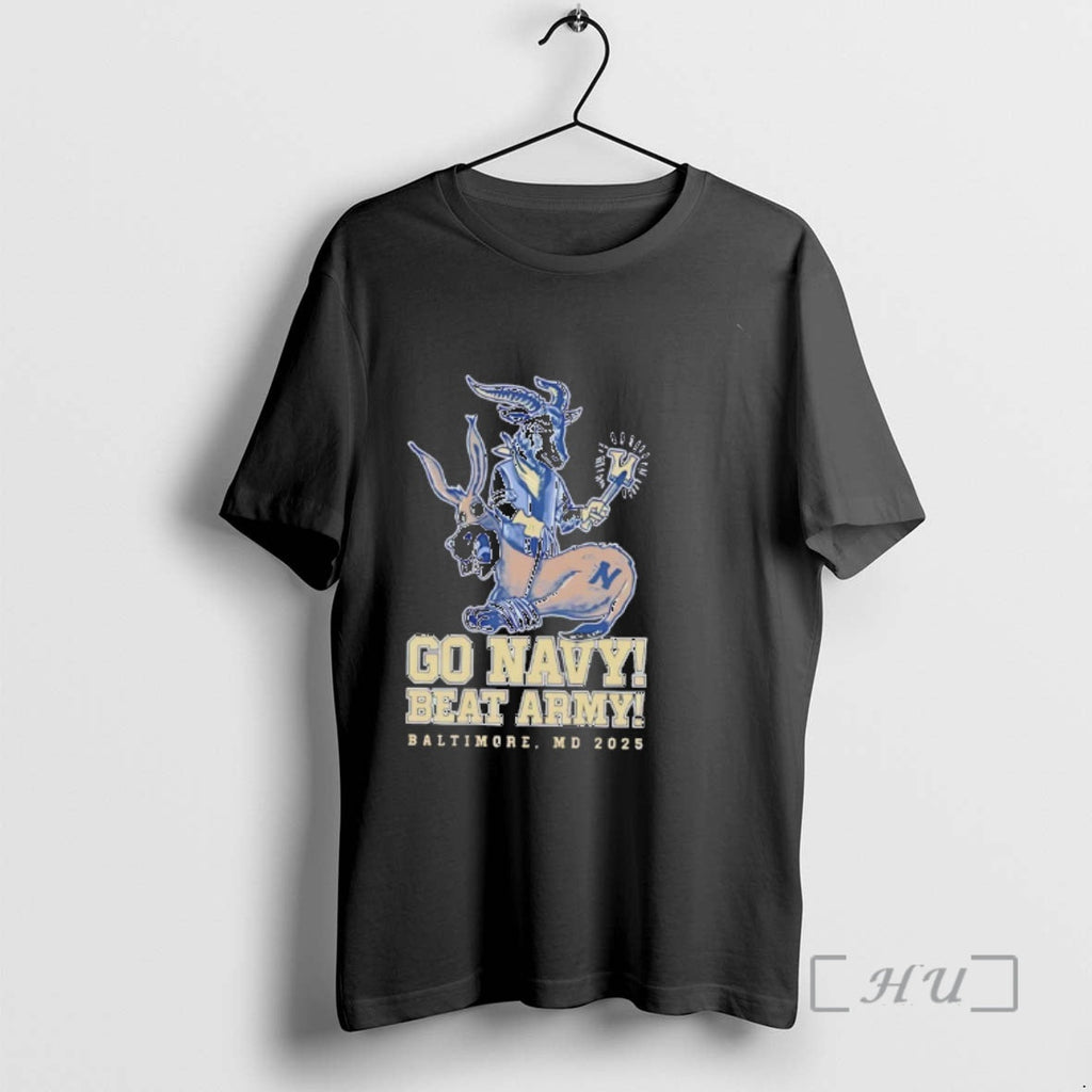 Officials Navy Midshipmen 2025 Champions Go Beat Army - Adult & Kids T-Shirts, Sweatshirts & Hoodies apparel design preview 1