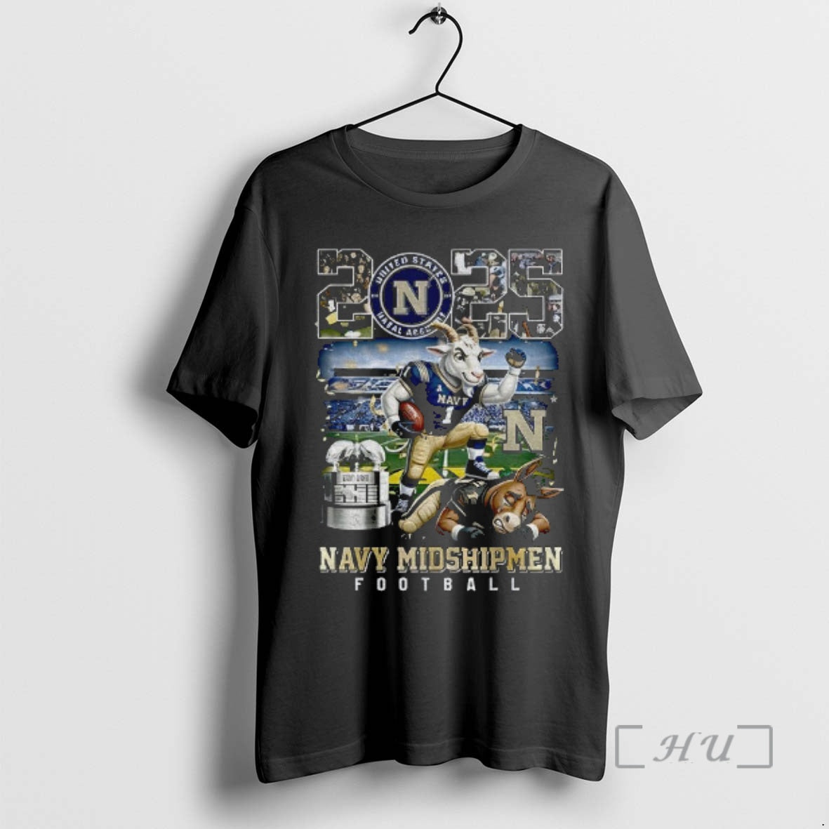 Officials Navy Midshipmen Football Defeat Army Black - Adult & Kids T-Shirts, Sweatshirts & Hoodies apparel design preview 1