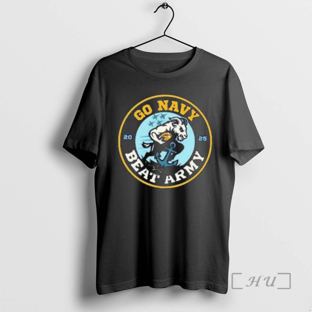 Officials Navy Midshipmen Go Beat Army 2025 Circle - Adult & Kids T-Shirts, Sweatshirts & Hoodies apparel design preview 1