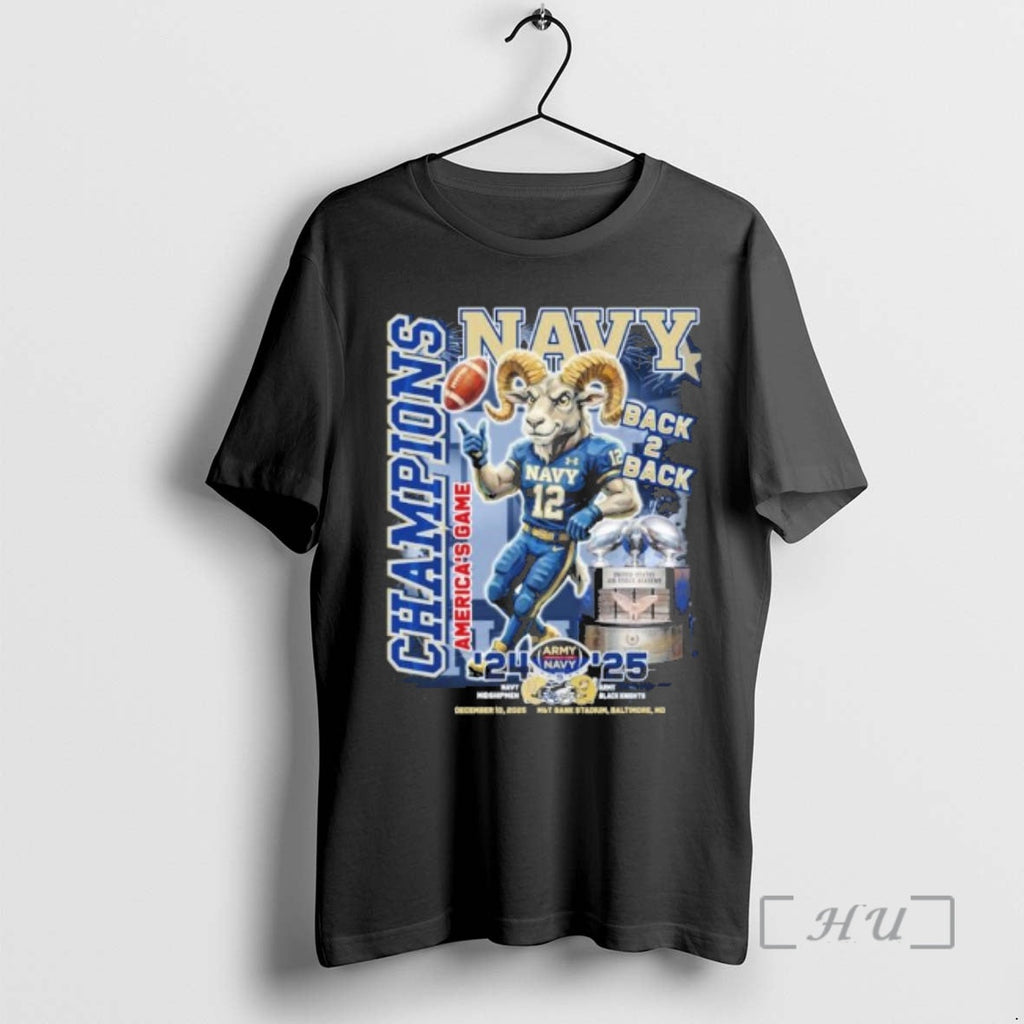 Officials Navy Midshipmen Mascot Back 2 Americas Game - Adult & Kids T-Shirts, Sweatshirts & Hoodies apparel design preview 1
