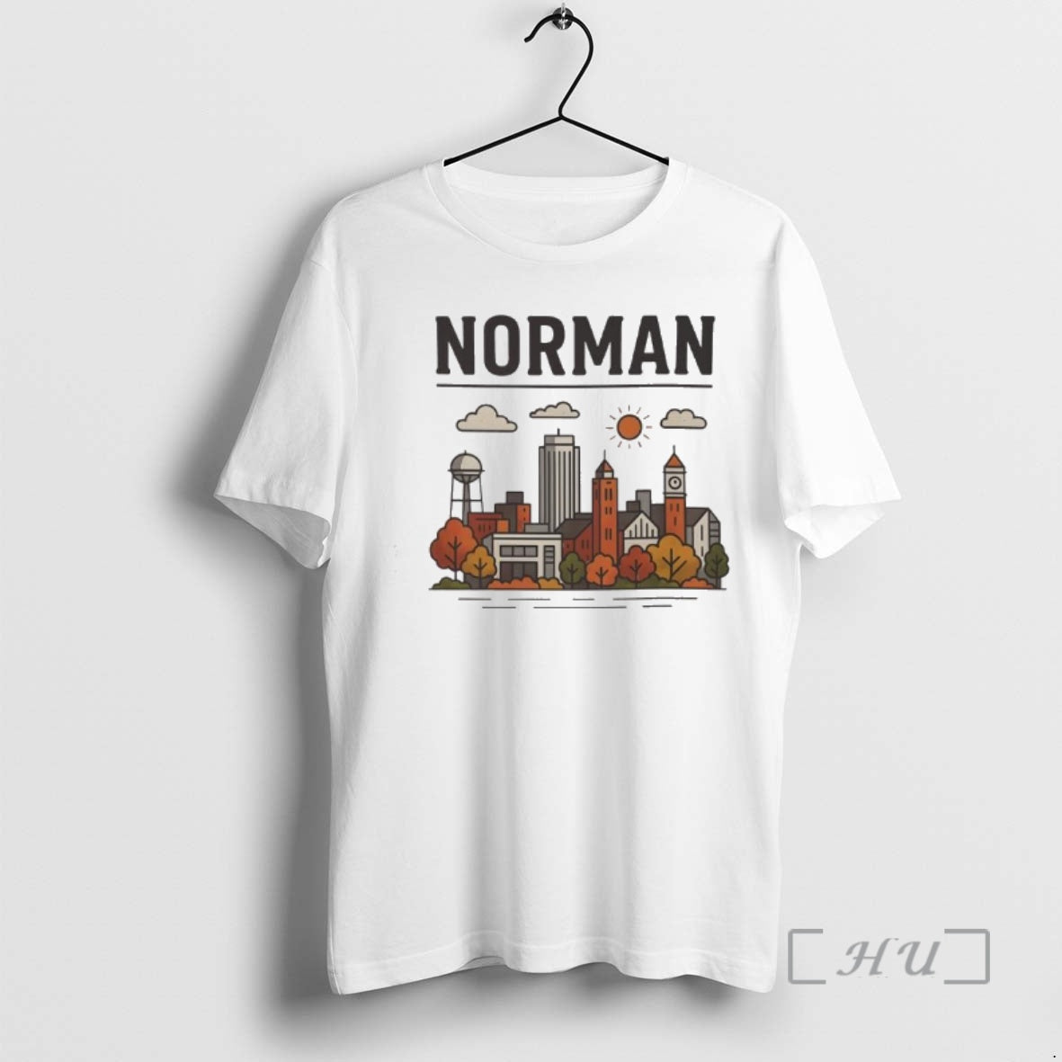 Officials Norman Skyline Oklahoma Game Day - Adult & Kids T-Shirts, Sweatshirts & Hoodies apparel design preview 1