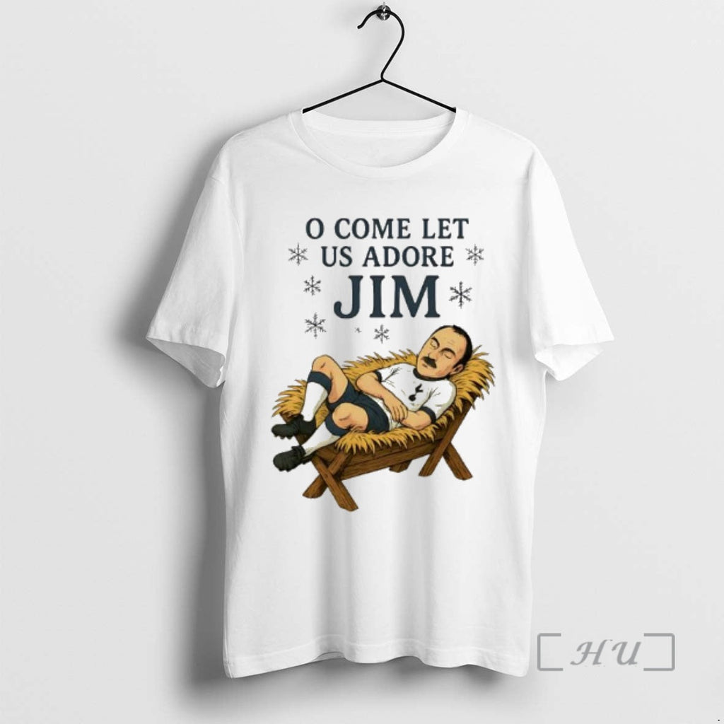 Officials O Come Let Us Adore Jim Spurs Christmas - Adult & Kids T-Shirts, Sweatshirts & Hoodies apparel design preview 1