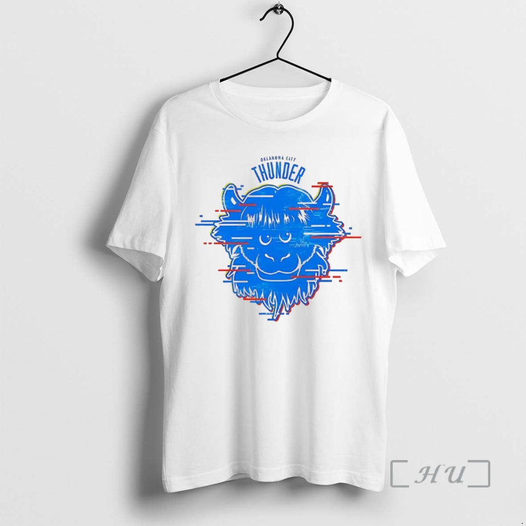 Officials Okc Thunder Rumble Glitch - Adult & Kids T-Shirts, Sweatshirts & Hoodies apparel design preview 1