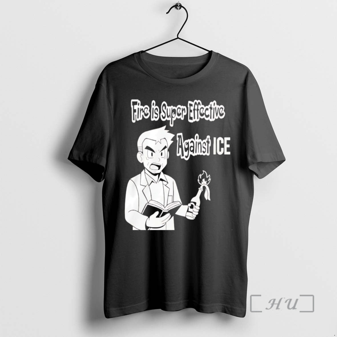 Officials Oak Pokmon Fire Is Super Effective Against - Adult & Kids T-Shirts, Sweatshirts & Hoodies apparel design preview 1