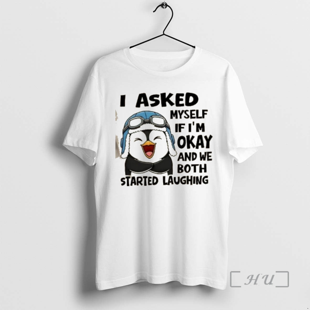 Officials Penguin I Asked Myself If Im Okay And We - Adult & Kids T-Shirts, Sweatshirts & Hoodies apparel design preview 1