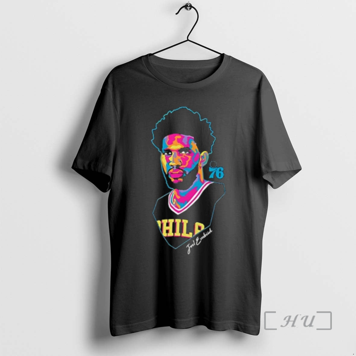 Officials Philadelphia 76ers Joel Embiid Artist - Adult & Kids T-Shirts, Sweatshirts & Hoodies apparel design preview 1