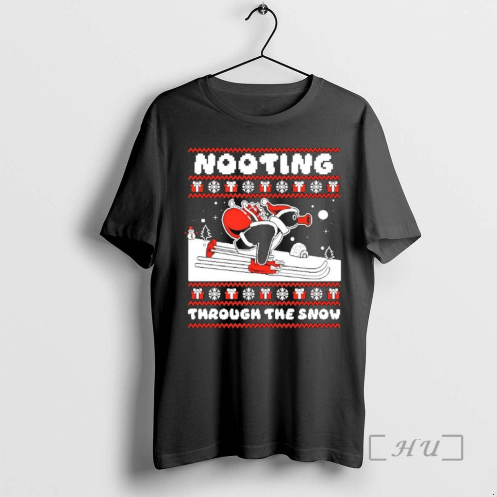 Officials Pingu Nooting Through The Snow Christmas - Adult & Kids T-Shirts, Sweatshirts & Hoodies apparel design preview 1