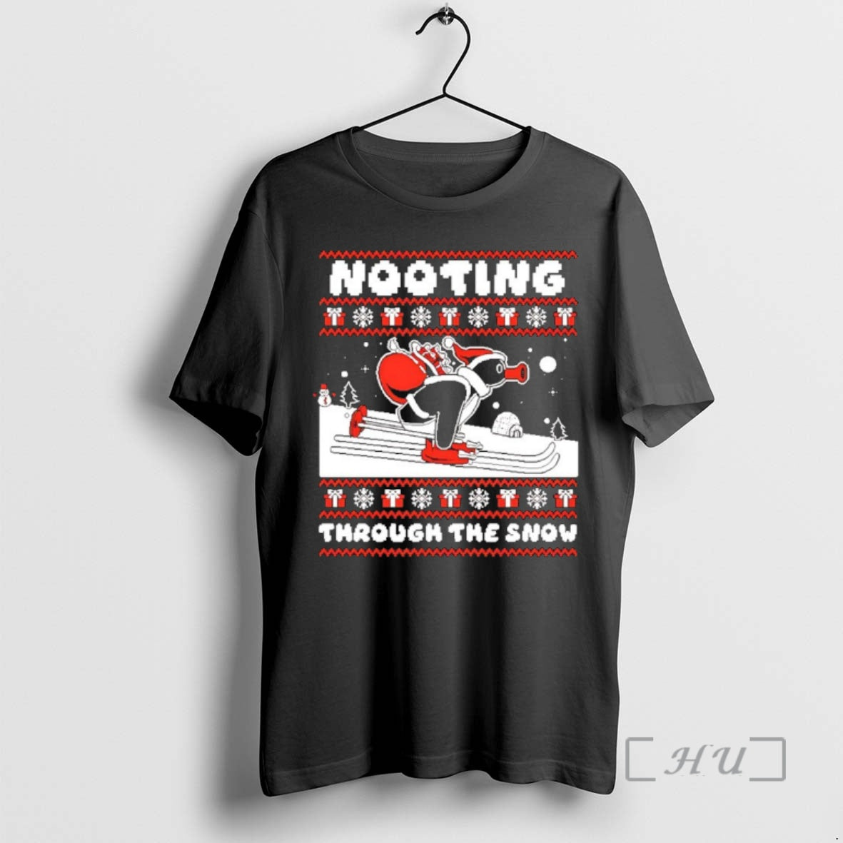 Officials Pingu Nooting Through The Snow Christmas - Adult & Kids T-Shirts, Sweatshirts & Hoodies apparel design preview 1