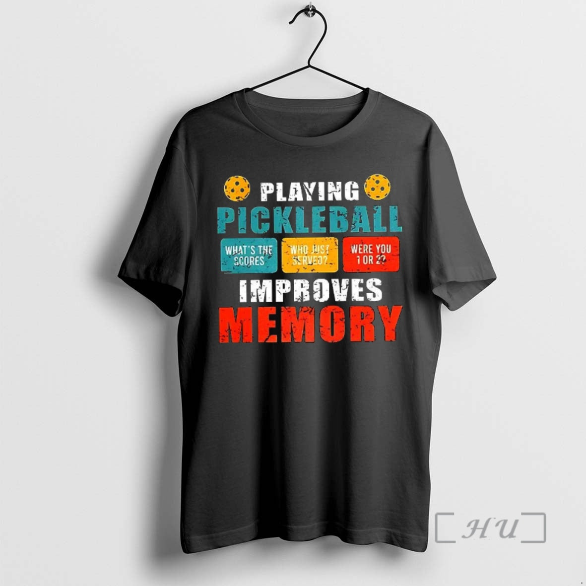 Officials Playing Pickleball Improves Memory Whats - Adult & Kids T-Shirts, Sweatshirts & Hoodies apparel design preview 1