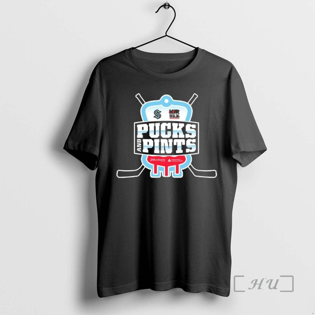 Officials Pucks And Pints Seattle Kraken Kjr 93 - Adult & Kids T-Shirts, Sweatshirts & Hoodies apparel design preview 1
