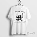 Officials Raccoon Okay Im Here Wheres The Work Coffee - Adult & Kids T-Shirts, Sweatshirts & Hoodies apparel design preview 1