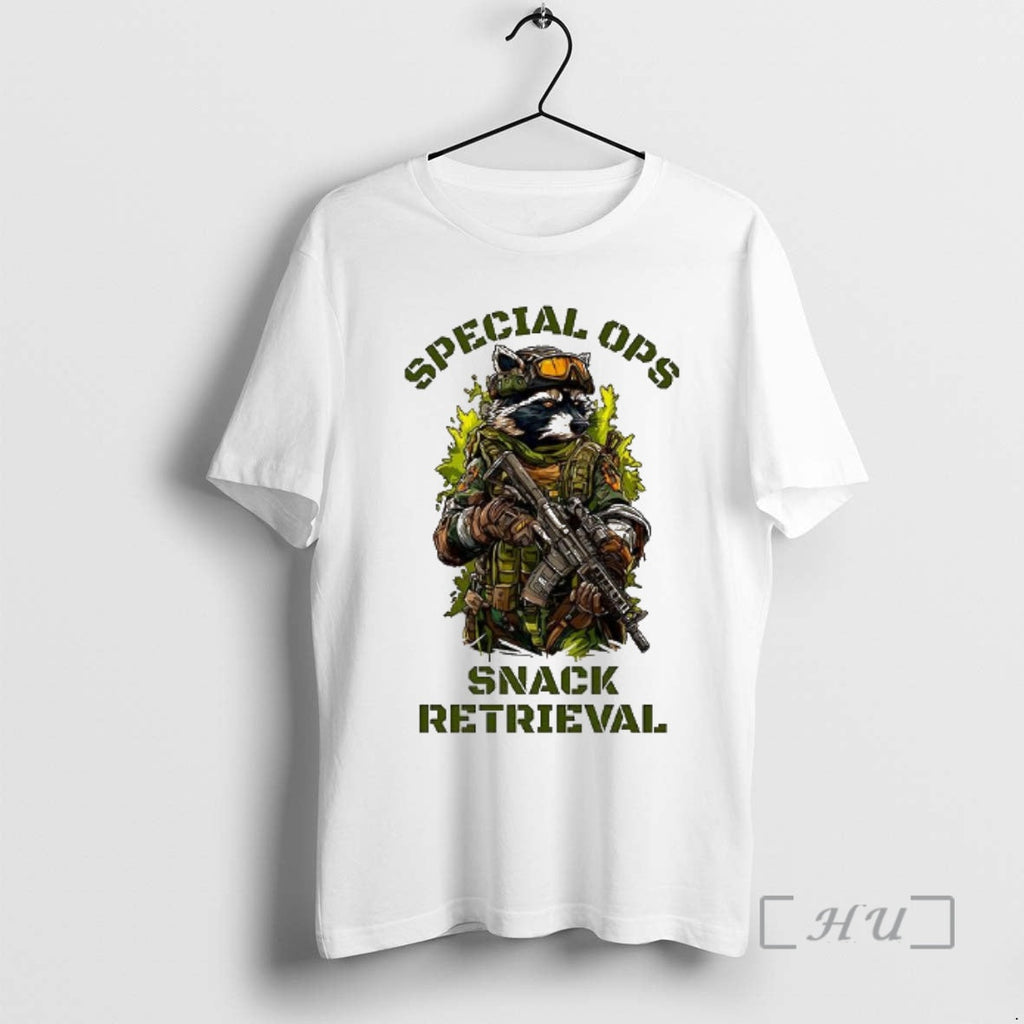 Officials Raccoon In Combat Gear Special Ops Snack - Adult & Kids T-Shirts, Sweatshirts & Hoodies apparel design preview 1
