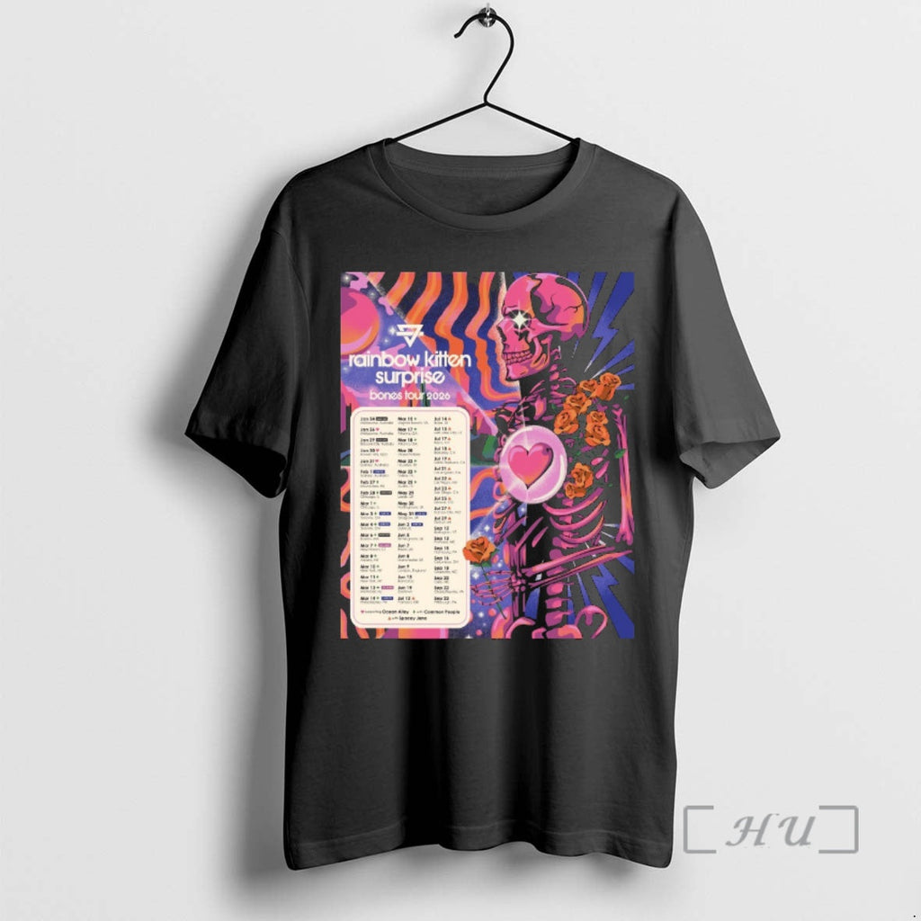Officials Rainbow Kitten Surprise 2026 Bones Tour - Adult & Kids T-Shirts, Sweatshirts & Hoodies apparel design preview 1