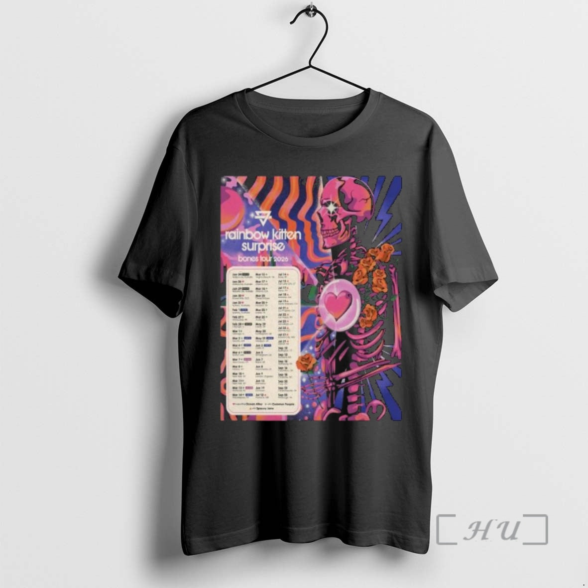 Officials Rainbow Kitten Surprise Tour Bones 2026 - Adult & Kids T-Shirts, Sweatshirts & Hoodies apparel design preview 1
