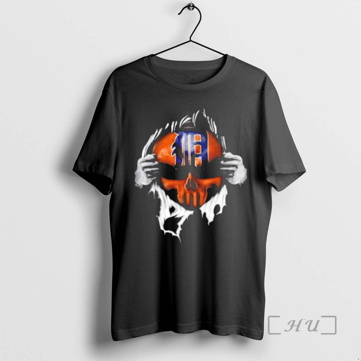 Officials Ripped From The Chest Skull Deep Detroit - Adult & Kids T-Shirts, Sweatshirts & Hoodies apparel design preview 1