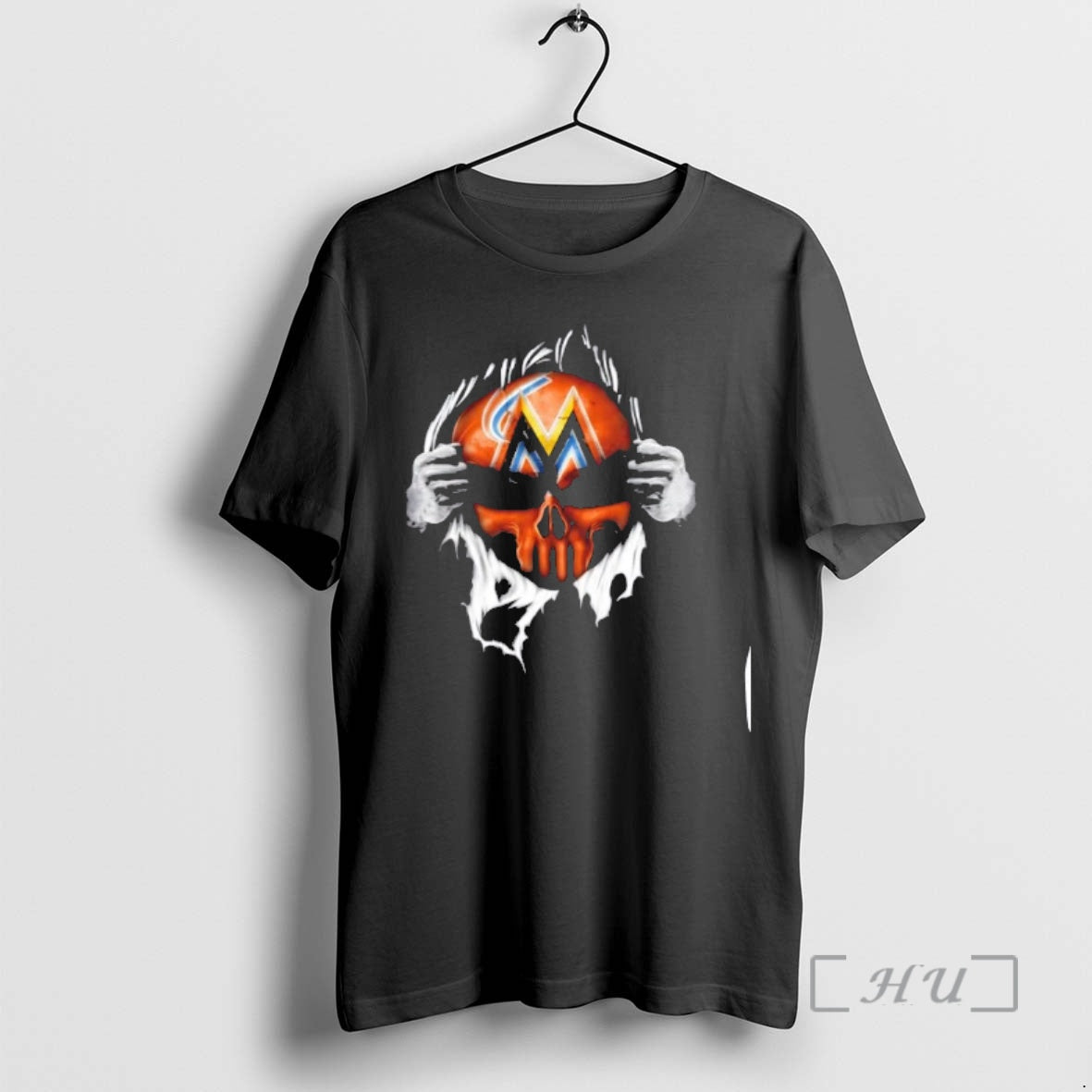 Officials Ripped From The Chest Skull Deep Miami - Adult & Kids T-Shirts, Sweatshirts & Hoodies apparel design preview 1